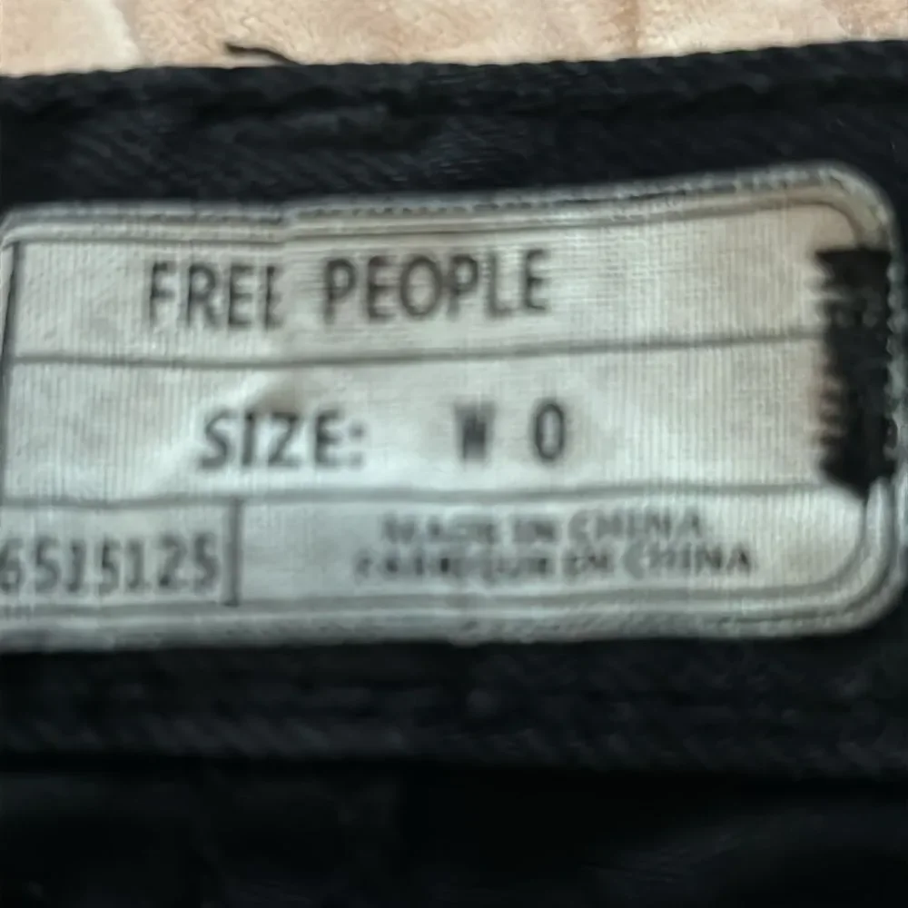 Free People Black Mini Skirt stretchy denim size 0